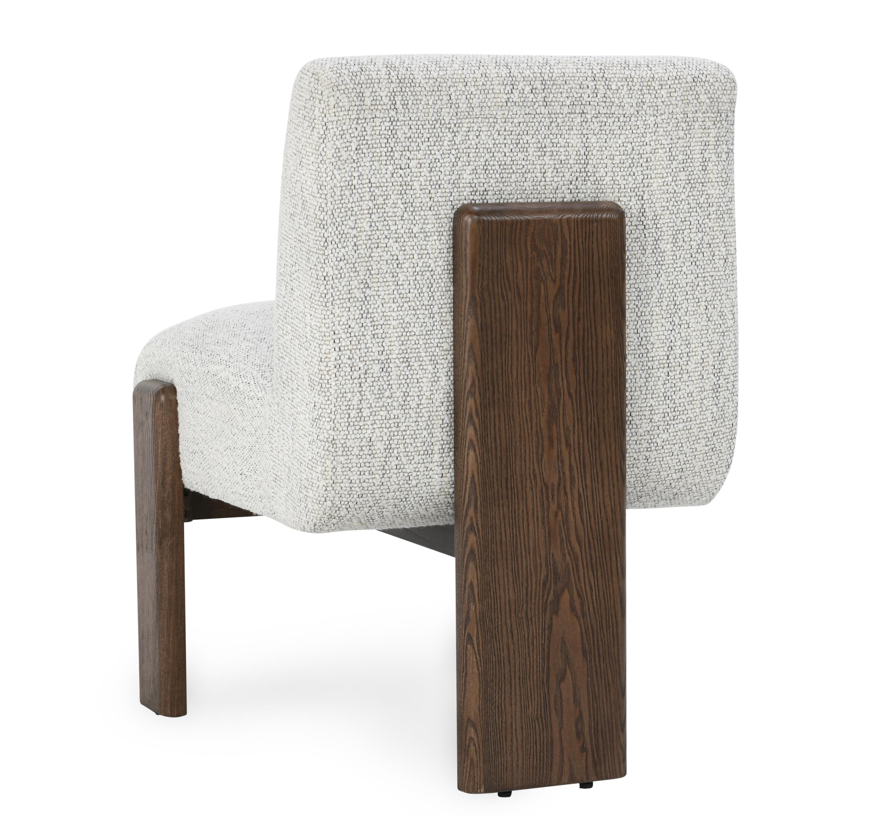 Chelsea Upholstered/Wood Dining Chair Pixel Ivory - Image 3
