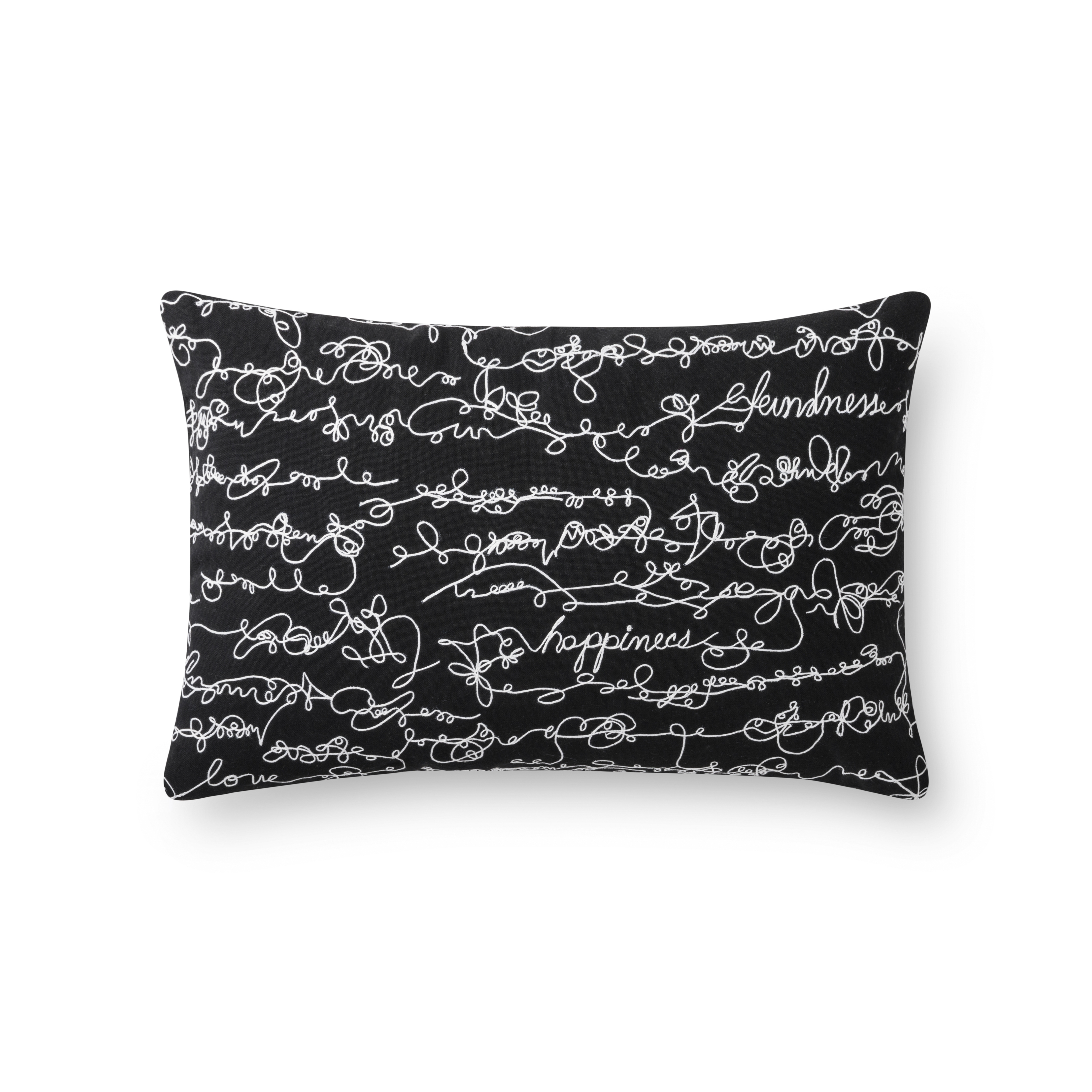 ED Ellen DeGeneres Crafted by Loloi Pillows P4085 Black / White 13" x 21" Cover Only - Image 0