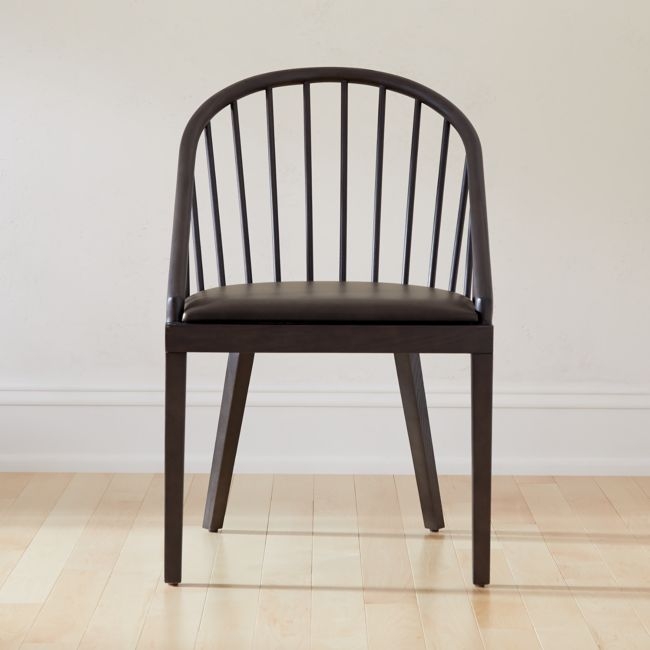 Comb Blackened Wood Dining Chair - Image 0