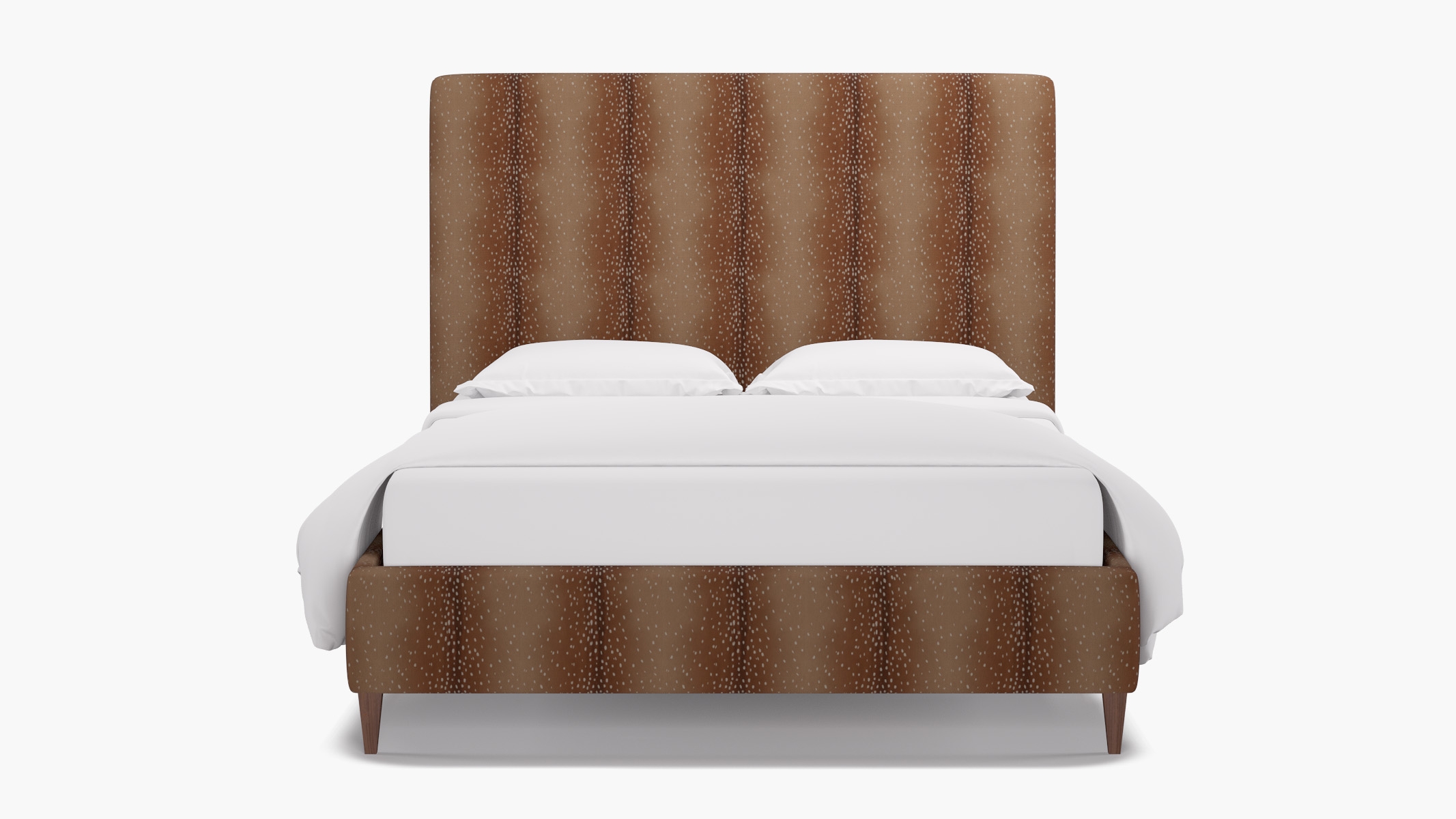 Classic Bed, Antelope, Walnut Square Tapered Leg, Queen - Image 0
