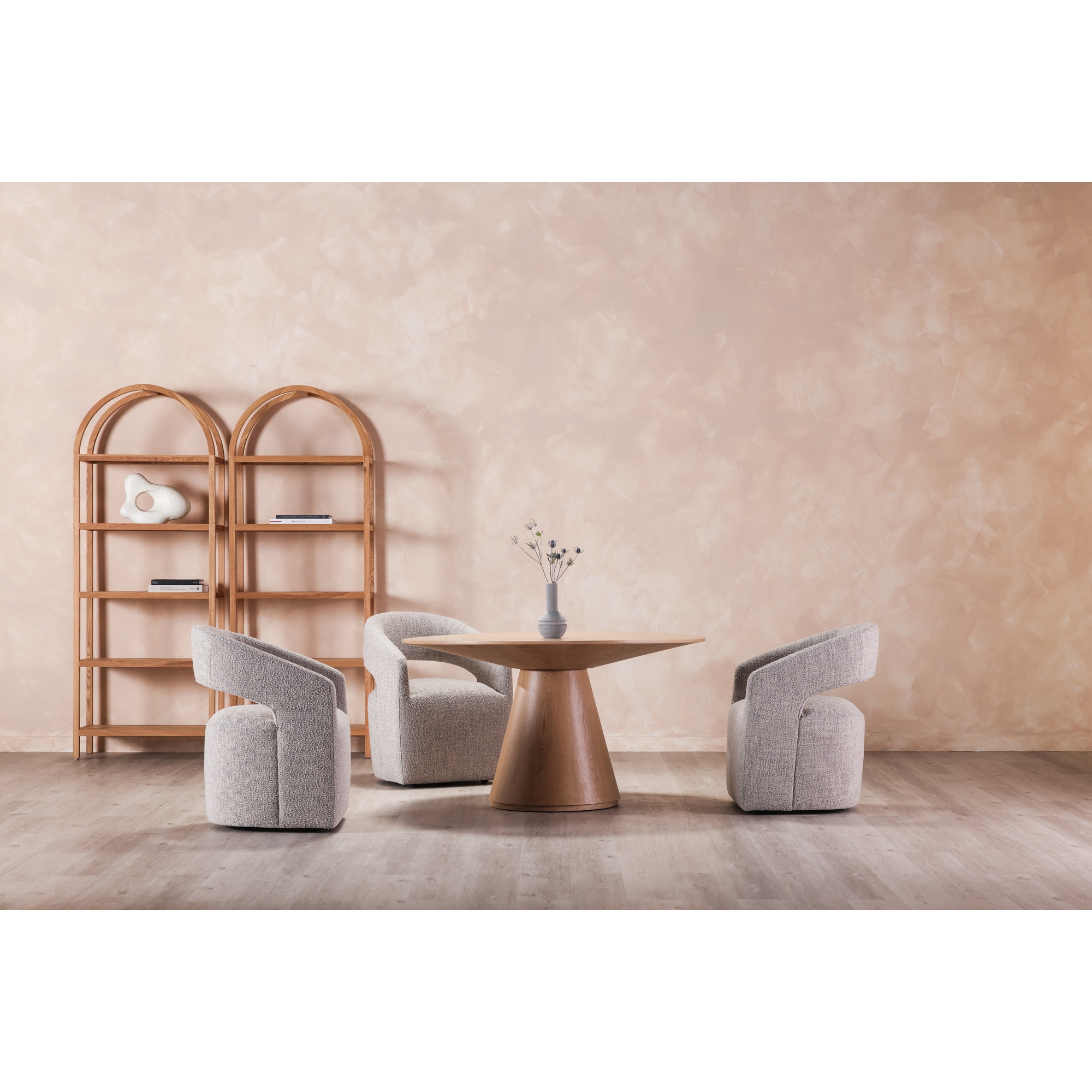 Barrow Rolling Dining Chair Grey Storm - Image 4