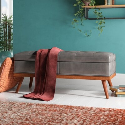 Ronquillo Faux Leather Storage Bench - Image 1