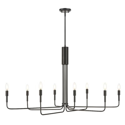 Sola 8 - Light Candle Style Modern Linear Chandelier - Image 0