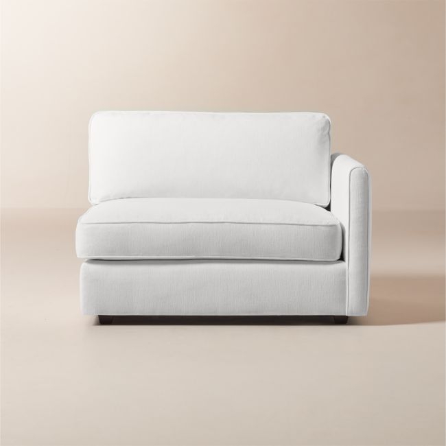 Malea White Performance Fabric Right-Arm Chair - Image 0