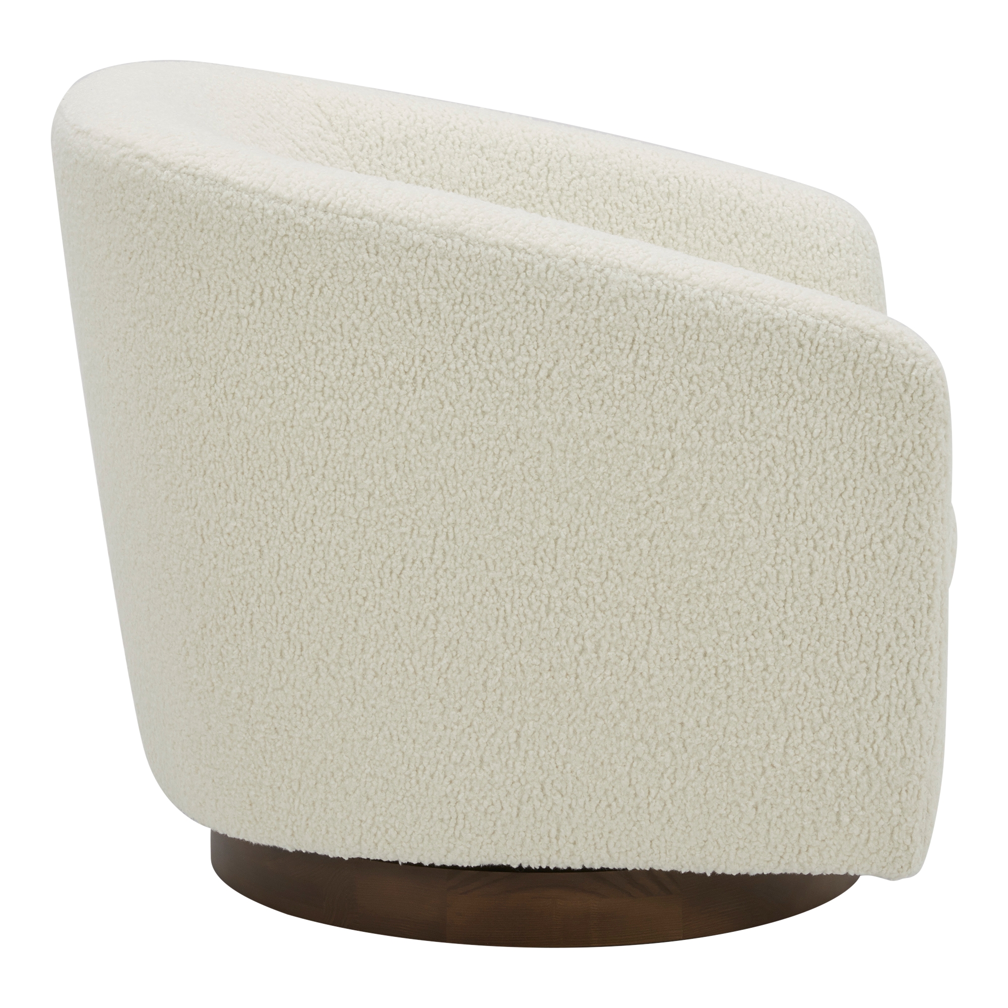 Oscy Swivel Chair Vegan Shearling White - Image 2