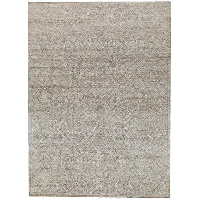 One-of-a-Kind Hand-Knotted Gray 9'11" x 13'8" Area Rug - Image 0