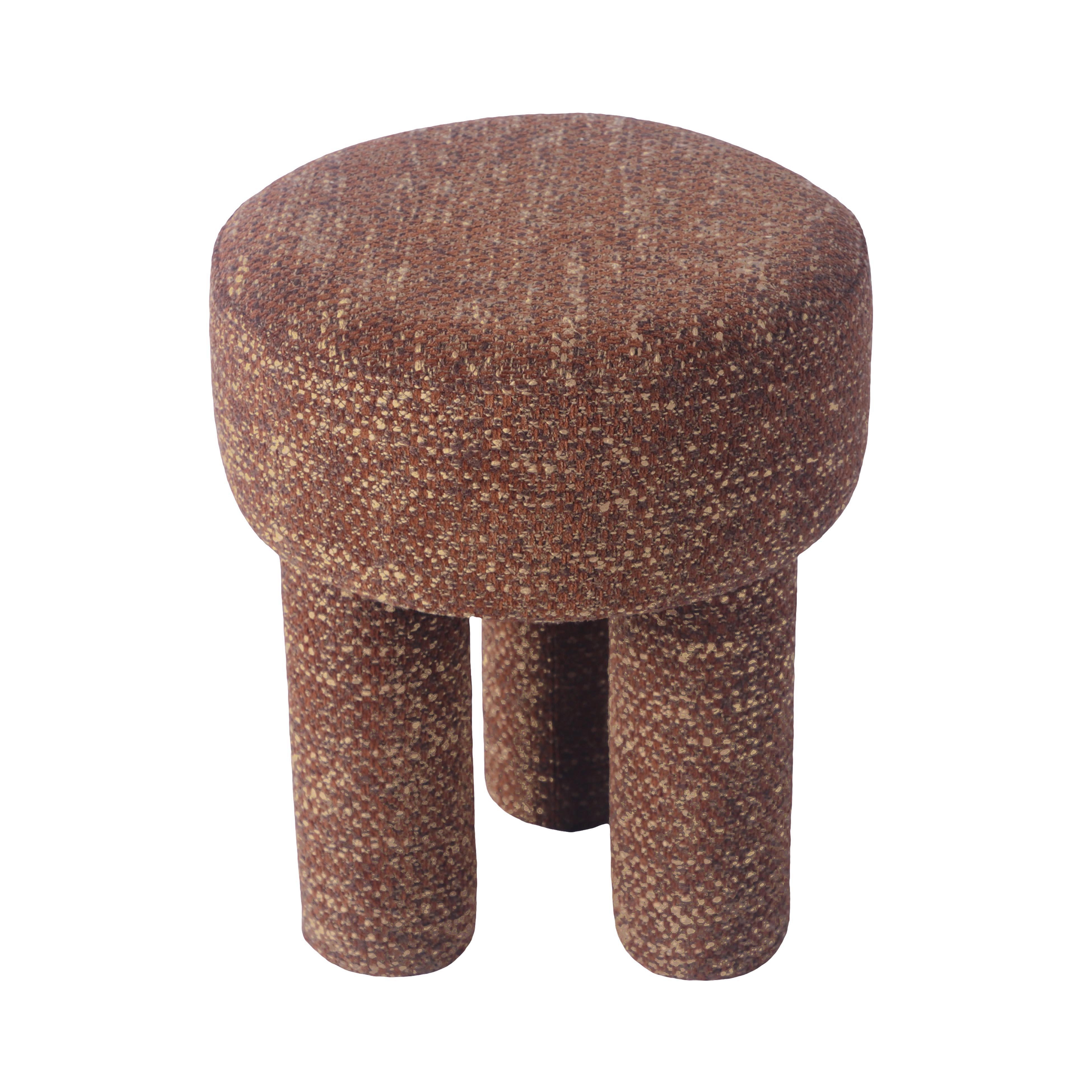 Claire Sedona Brown Knubby Stool - Image 1