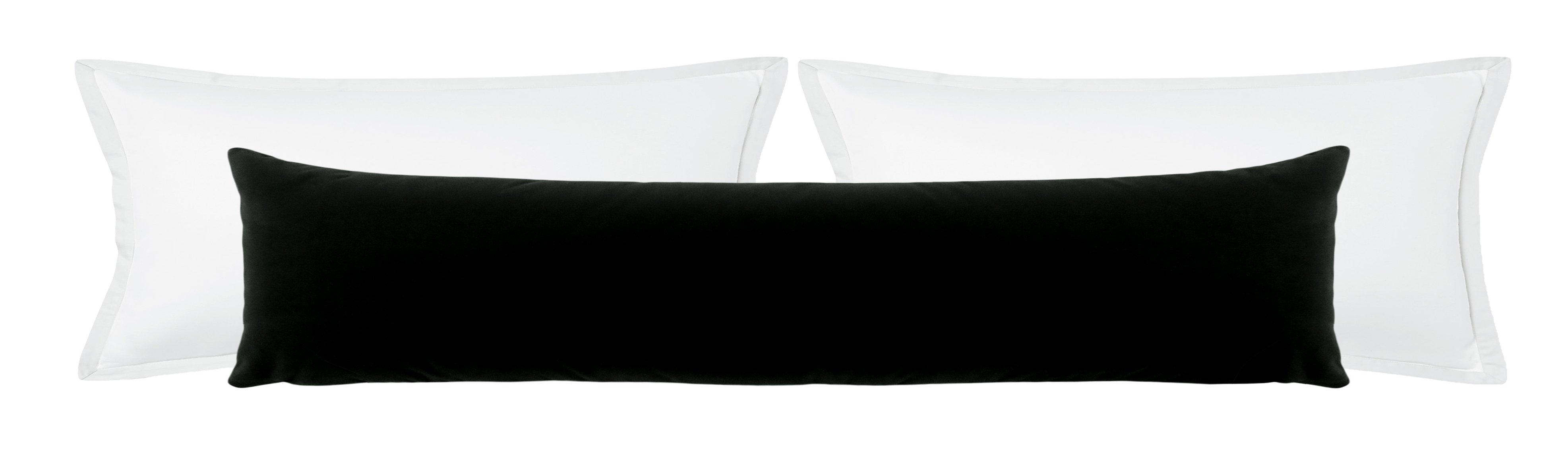 THE XL LUMBAR :: MOHAIR VELVET // CAVIAR - 14" X 48" - Image 0