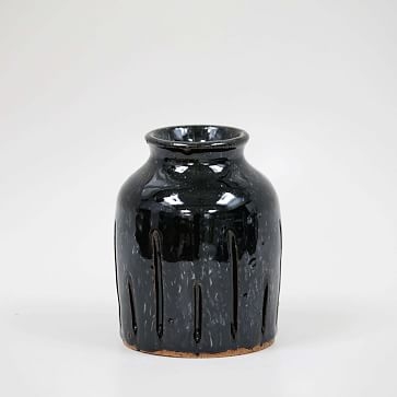 Carved Bud Vase, Stoneware, White - Image 5