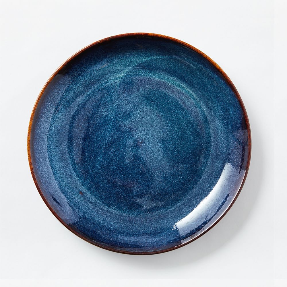 Ocean Waves Dinner Plates, Set of 4, Marina Blue - Image 0