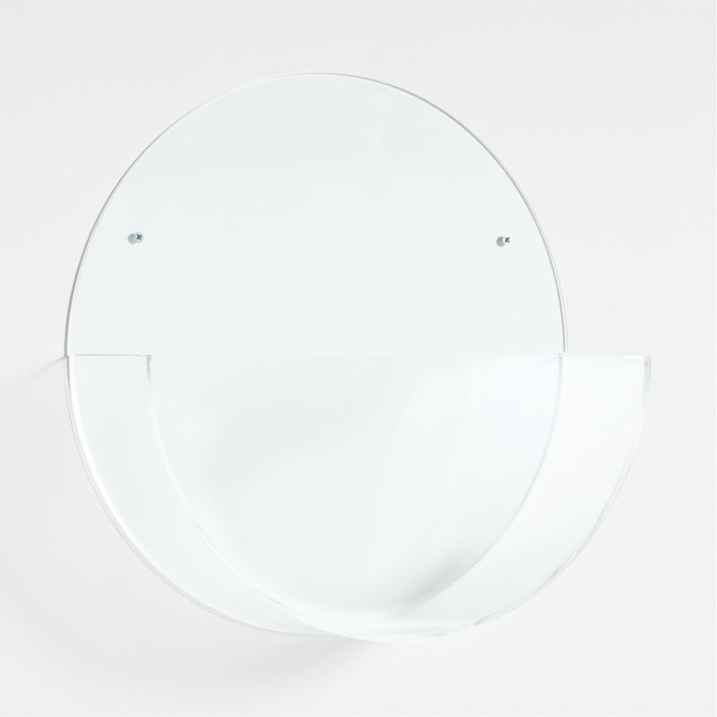 Now You See It Clear Acrylic Floating Round Wall Basket - Image 1