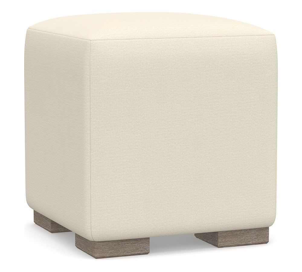 Universal Upholstered Cube, Park Weave Ivory - Image 0