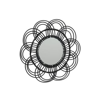 Modern & Contemporary Round Scallop Edging Decorative Wall Accent Mirror - Image 0