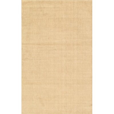One-of-a-Kind Hand-Knotted Beige 5' x 7'11" Wool Area Rug - Image 0
