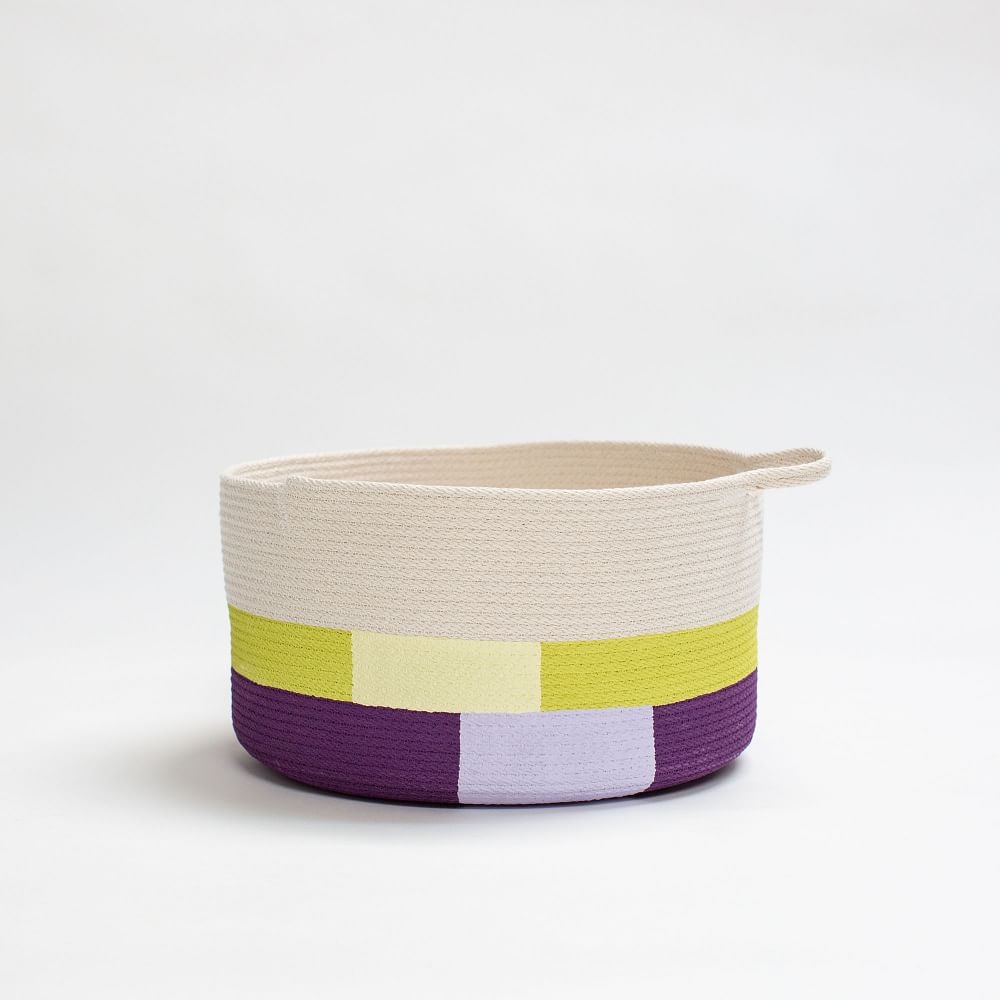 Color Block Bin, Chartruese and Purple - Image 0