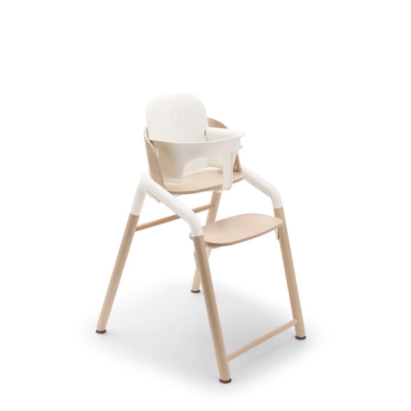 Bugaboo Giraffe White and Neutral Wood Baby High Chair Complete - Image 4