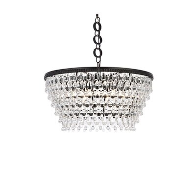 Rutha 6 - Light Unique Tiered Chandelier with Crystal Accents - Image 0