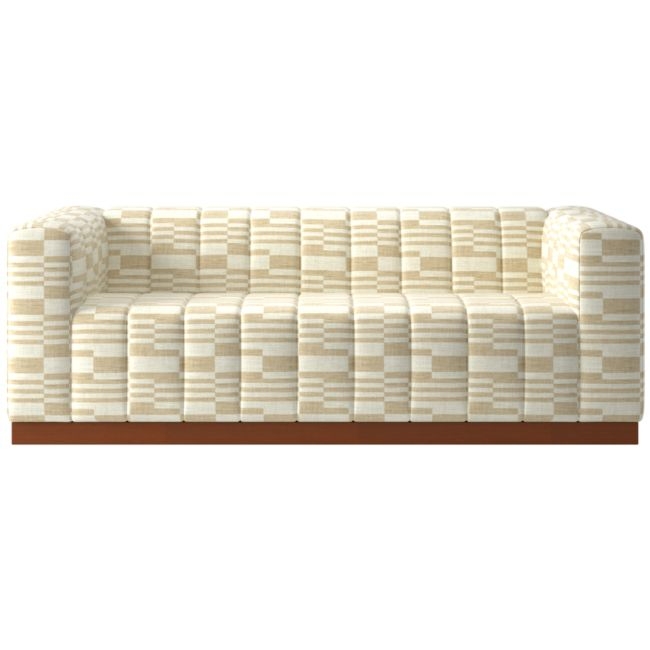 Forte 81" Piano Cloud Sofa with Walnut Base - Image 0
