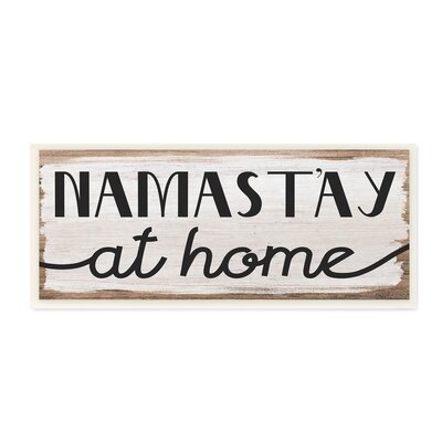 Namastay At Home Phrase Rustic Self-Care Pun - Image 0