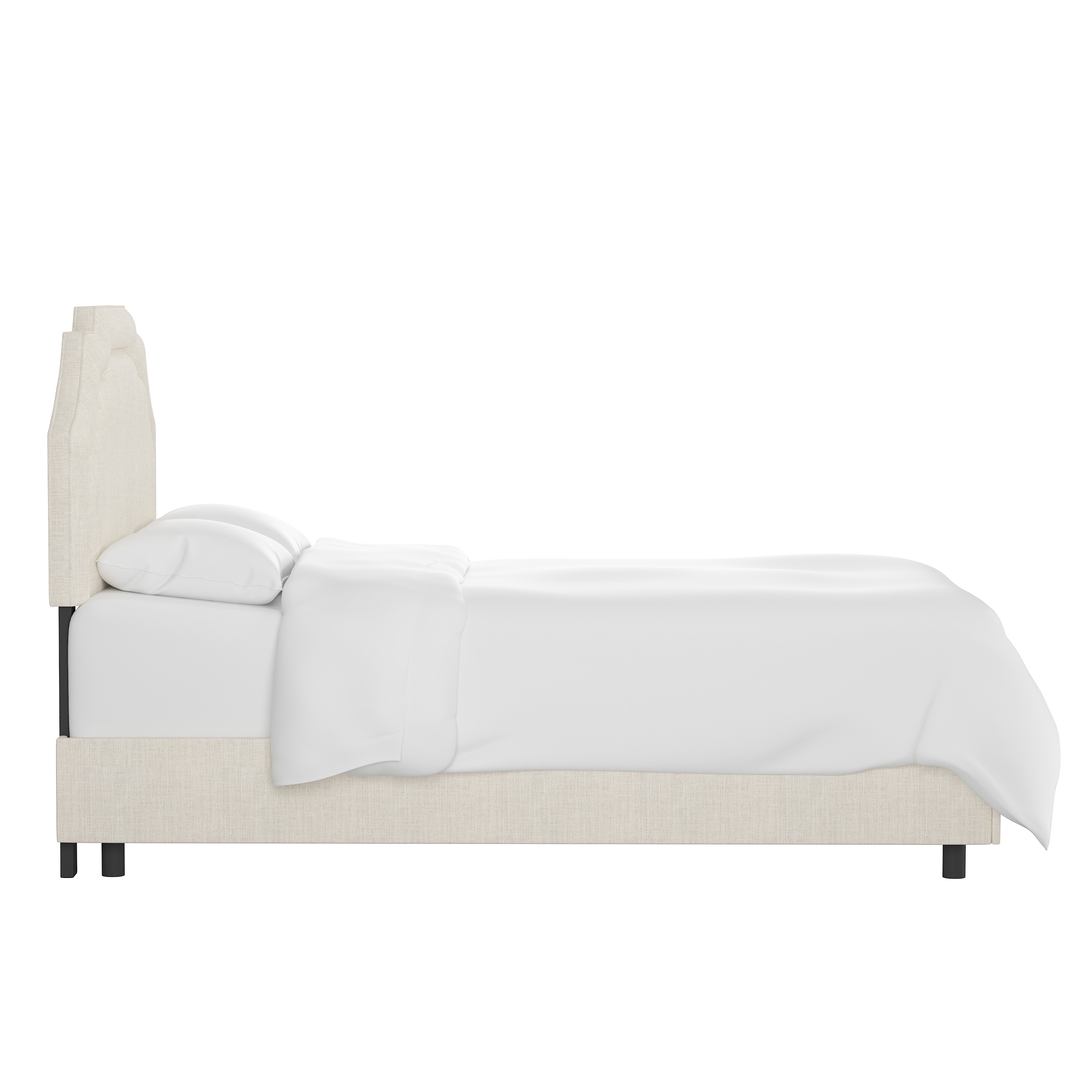 Queen Leona Bed in Linen Talc - Image 2