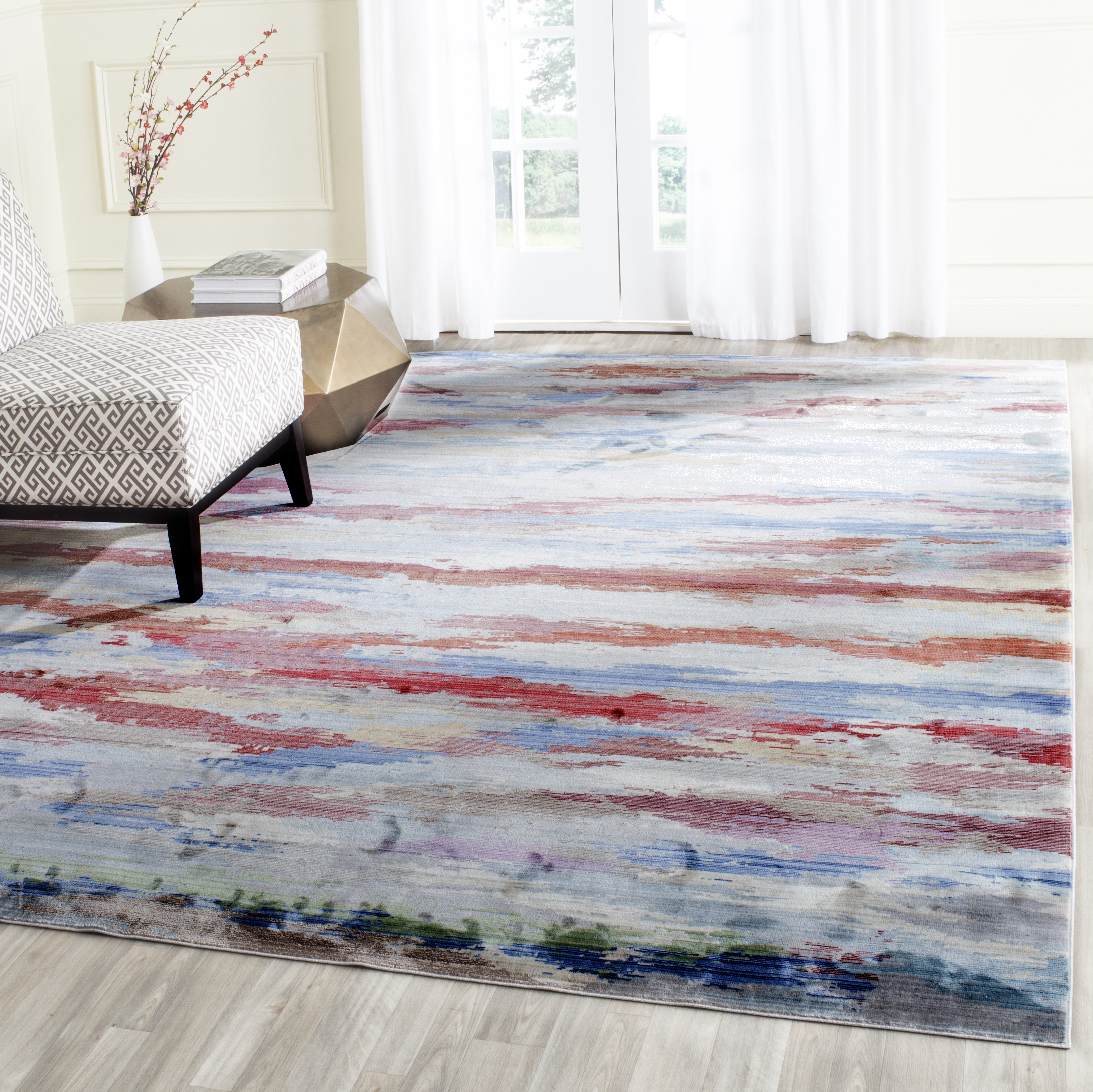 Arlo Home Woven Area Rug, VAL219K, Multi,  8' X 10' - Image 1