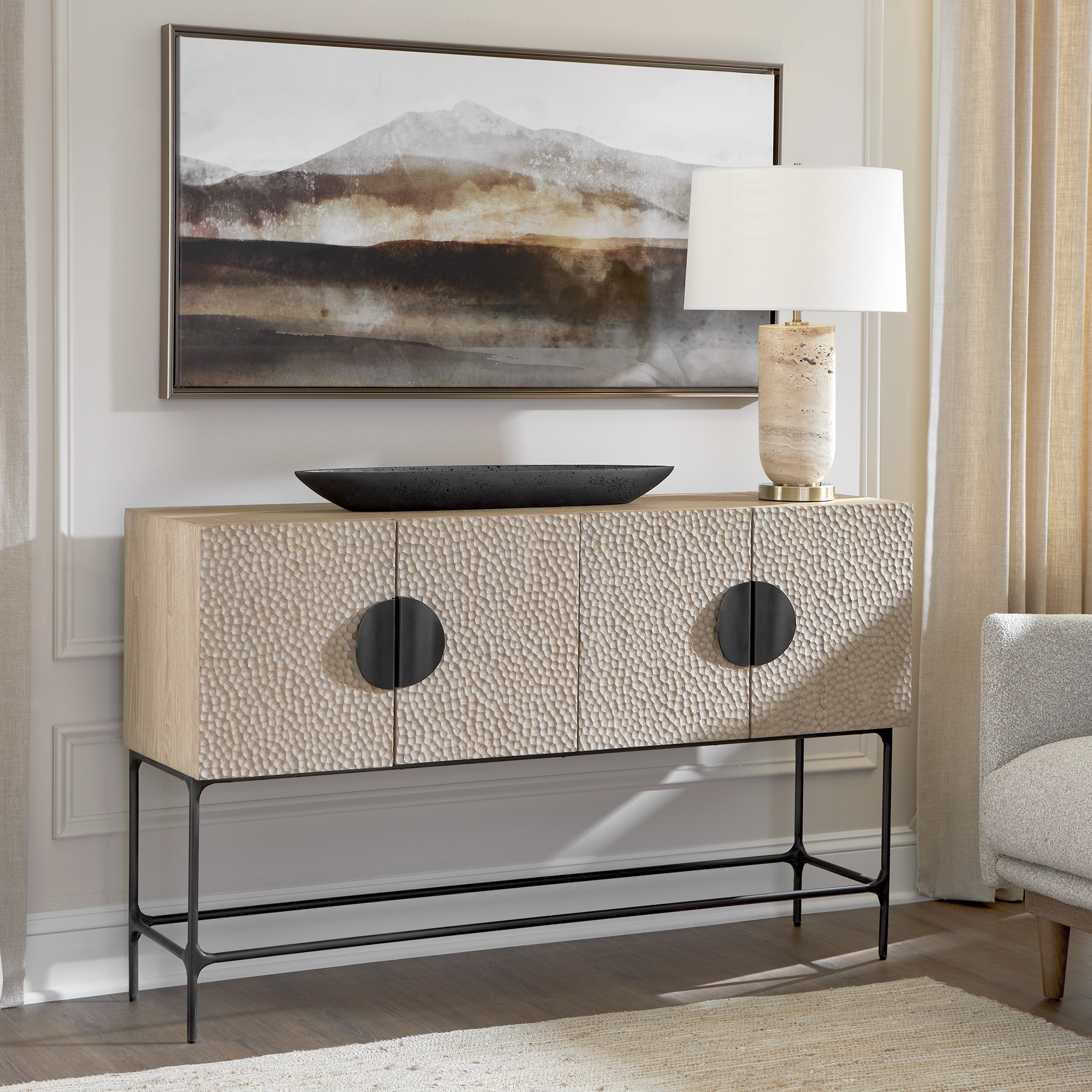 Splash Of Land Framed Canvas - Image 1