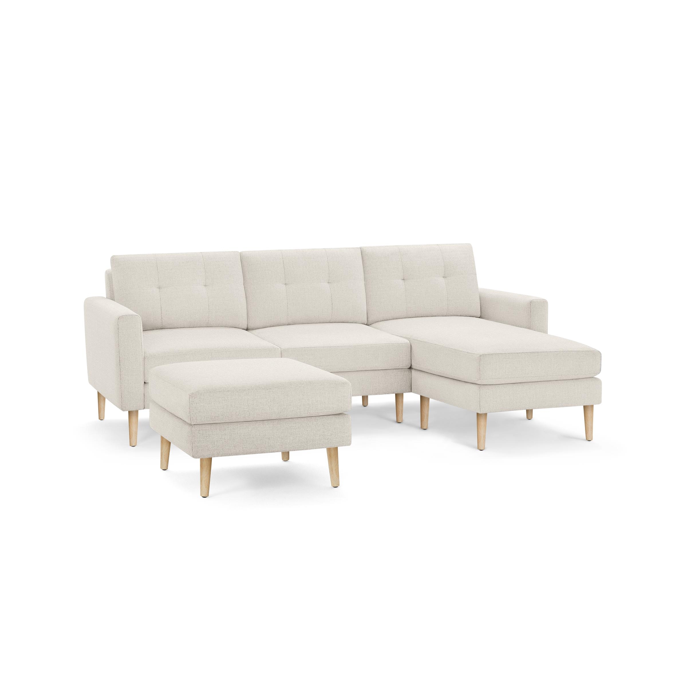 Burrow Nomad Sofa Sectional and Ottoman, Leg Finish: OakLegs - Image 0