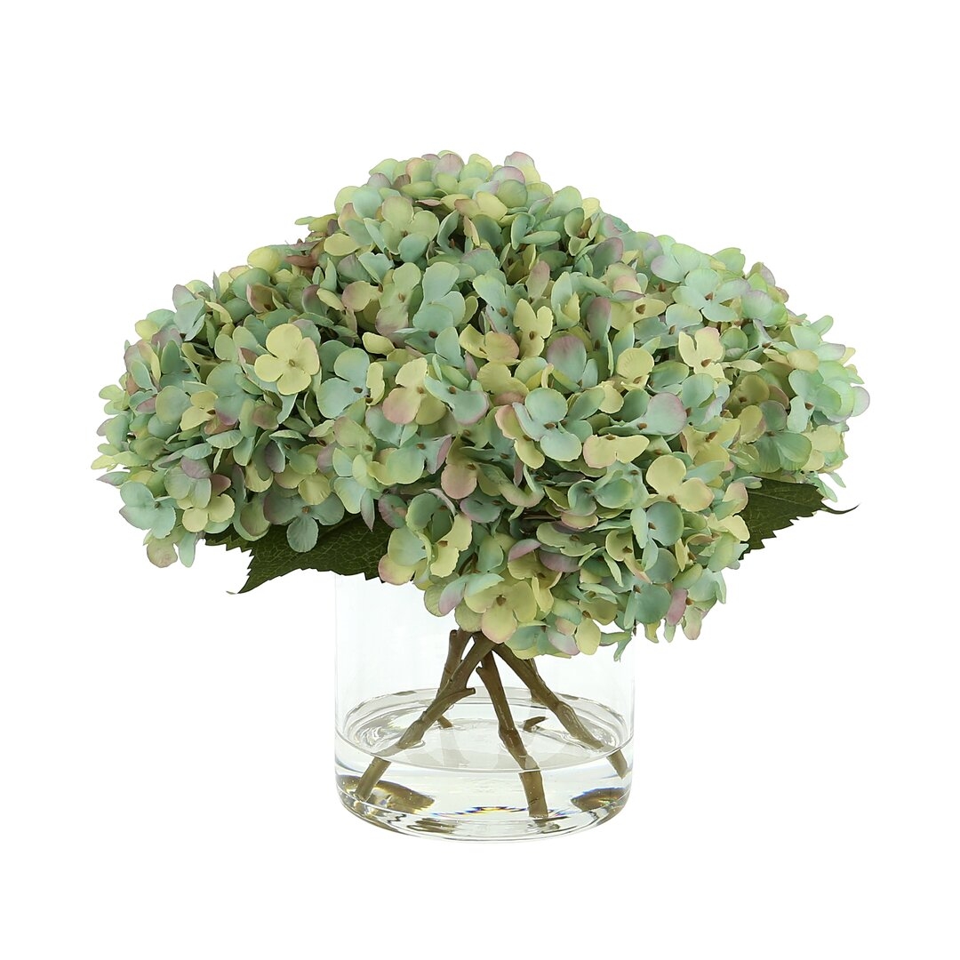 Creative Displays, Inc. Faux Hydrangea Arrangement in Vase - Image 0