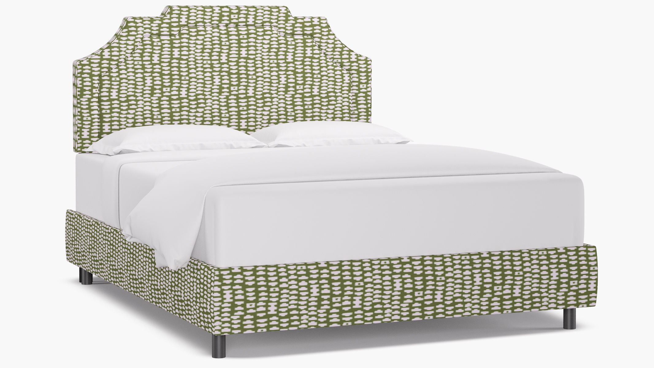 Art Deco Bed, Olive Odalisque, Queen - Image 1