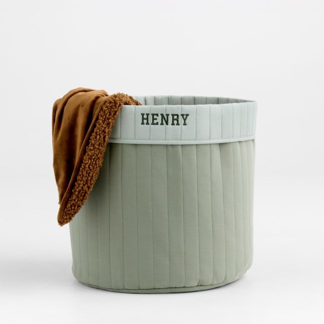 Quilted Reversible Floor Storage Bin - Thumbnail 3