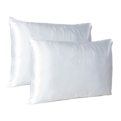 Fuchsia Dreamy Set Of 2 Silky Satin King Pillowcases - Image 0
