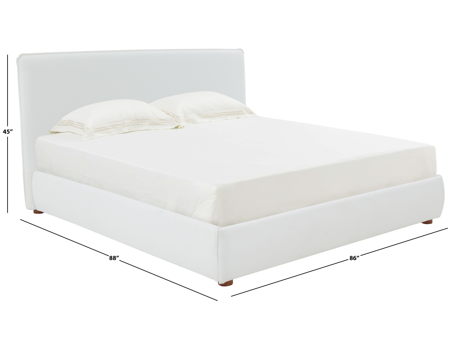 Callahan Boucle Bed - White - Image 5