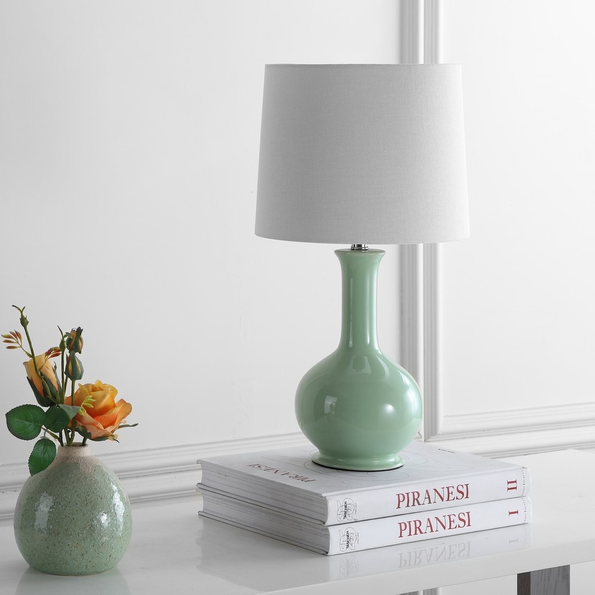 Minton Table Lamp - Light Green - Safavieh - Image 2