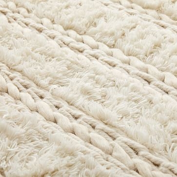 Braid Stripe Sweater Rug, 8x10, White - Image 3