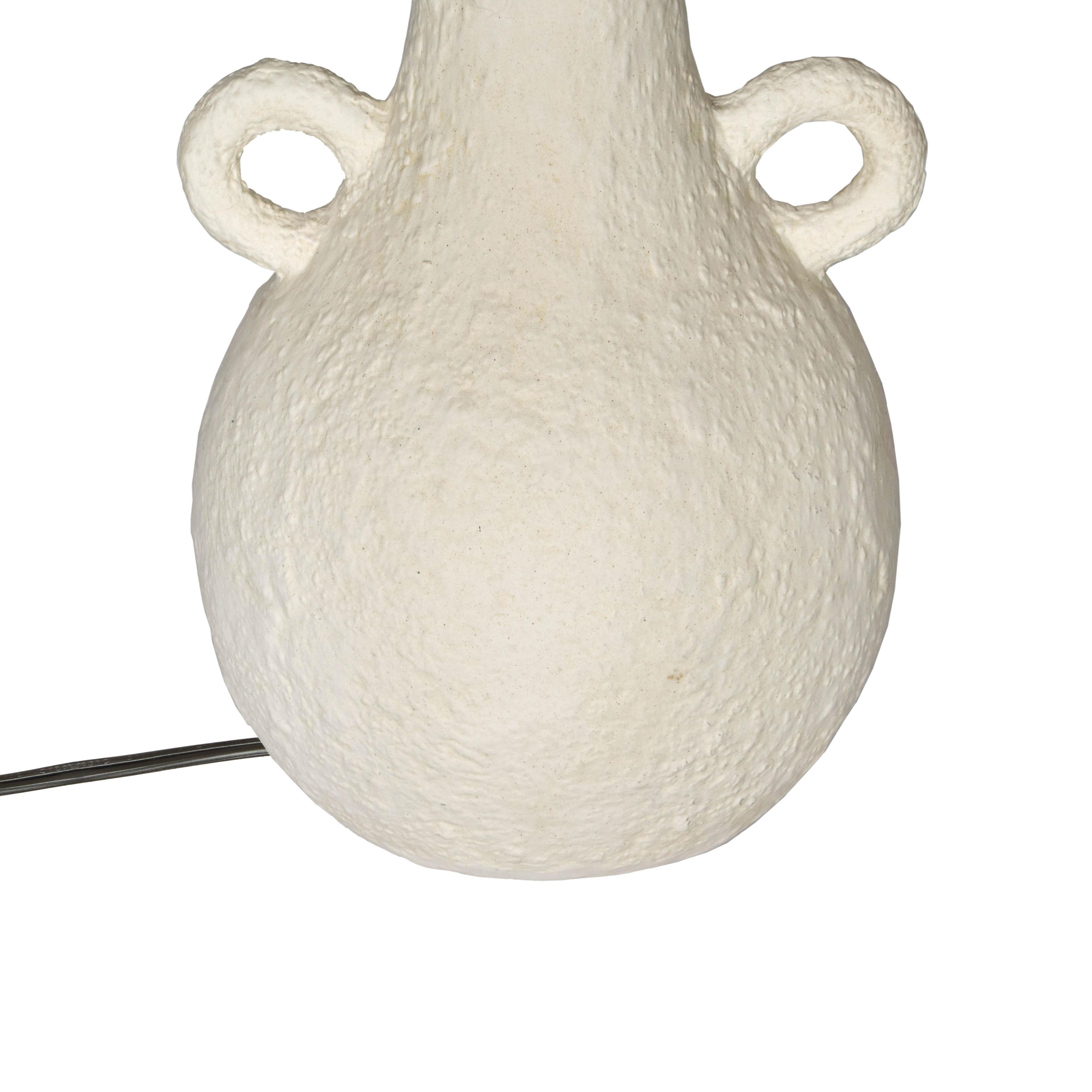Lalit Natural & White Ceramic Table Lamp - Image 3