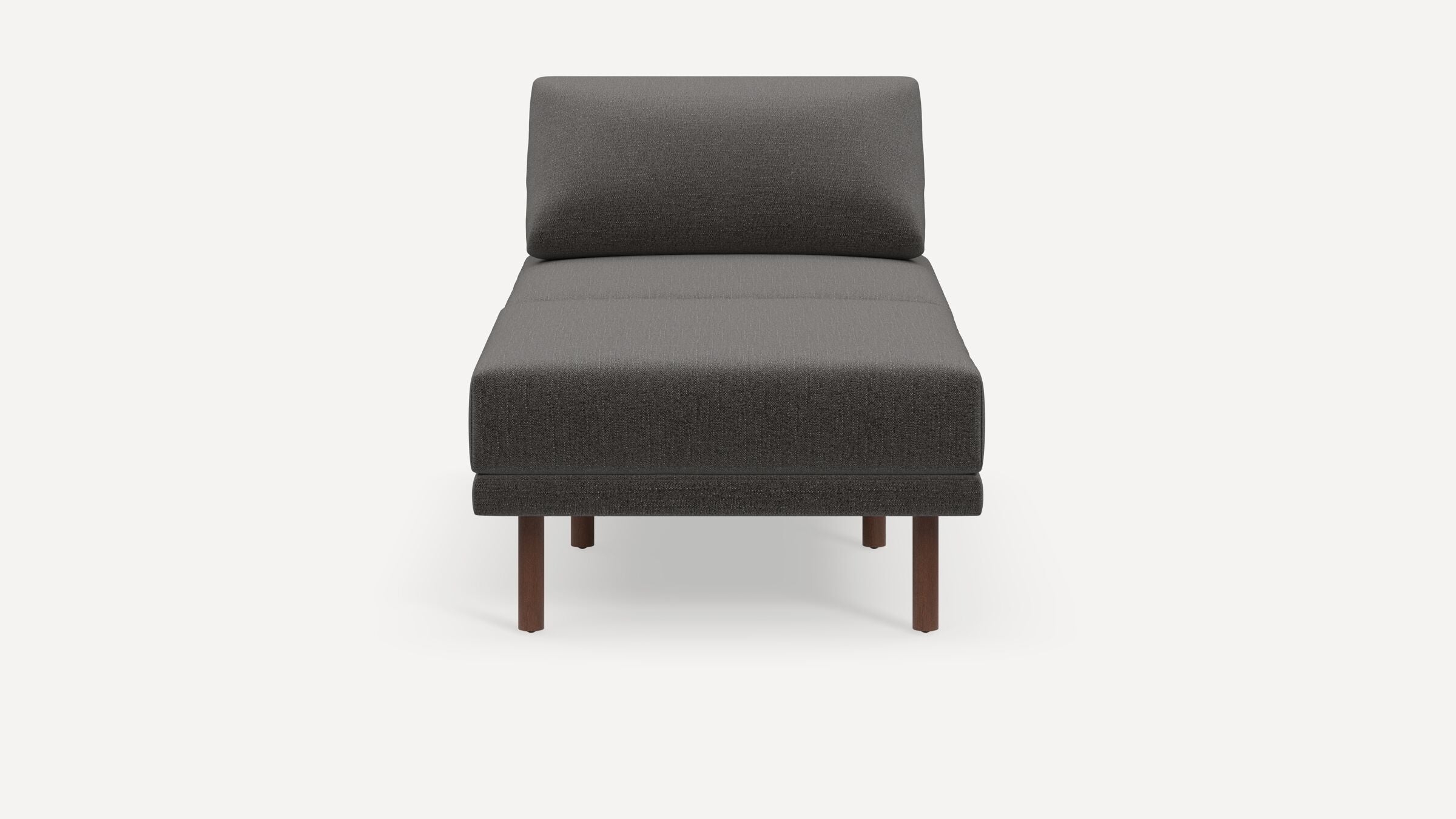 Range 2-Piece Lounger - Heather Charcoal - Performance Chenille / Walnut - Wood - Image 0