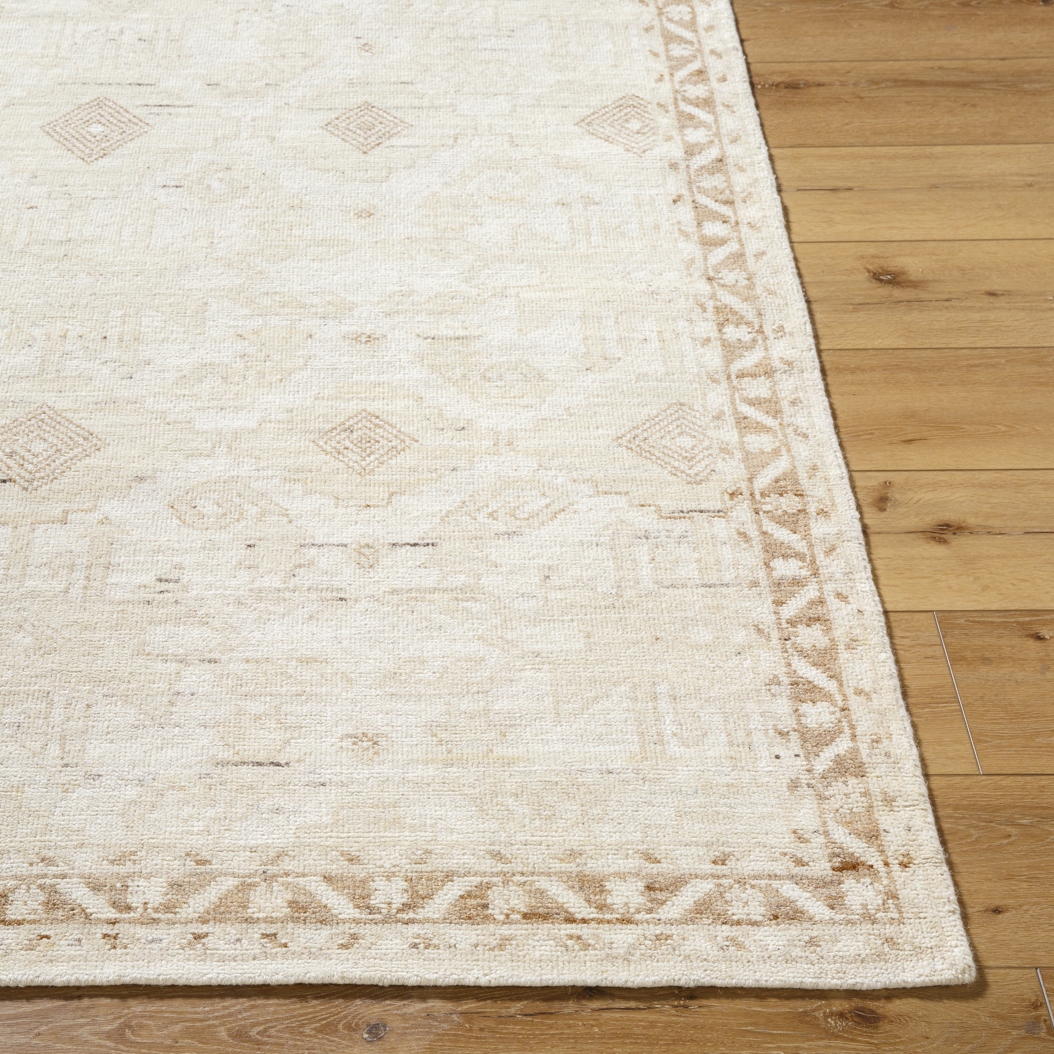 Agora Beige Indoor 6' x 9' Handmade Rug - Image 1
