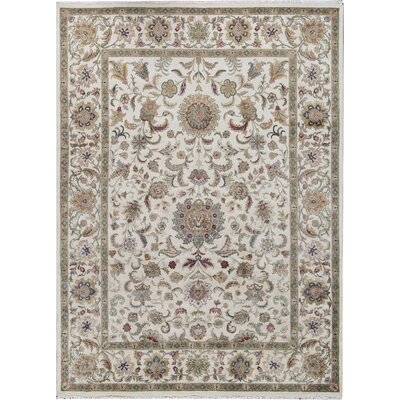 One-of-a-Kind Hand-Knotted Ivory 8'11" x 12'1" Area Rug - Image 0