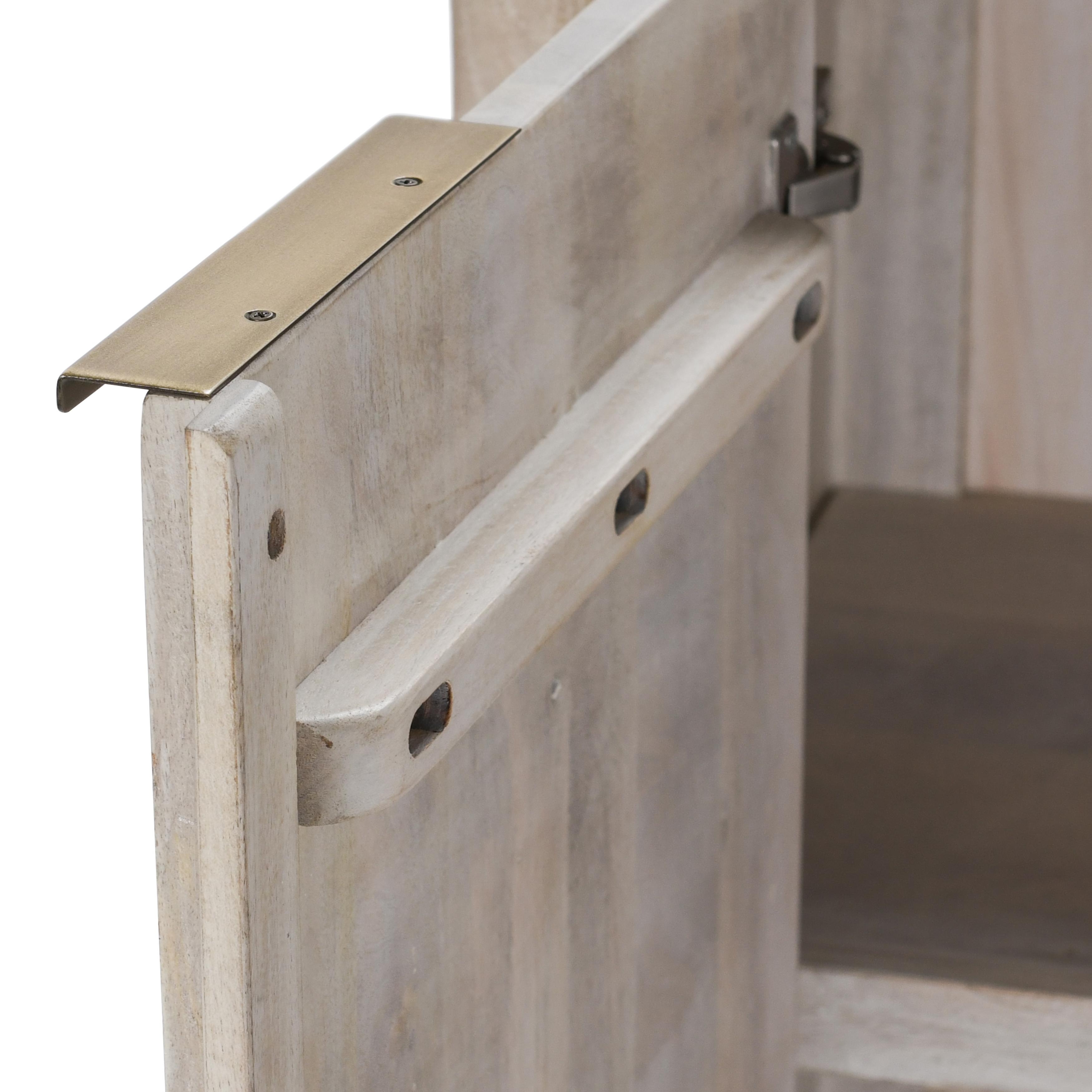 Ledro Wood 4Dr Buffet White Wash - Image 6