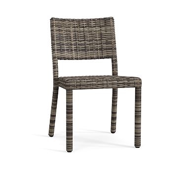 Torrey All-Weather Wicker Stackable Dining Chair, Charcoal Gray - Image 0