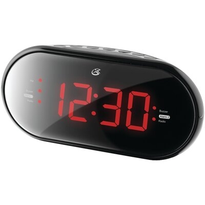 Digital Electric Alarm Tabletop Clock in Black - Image 0