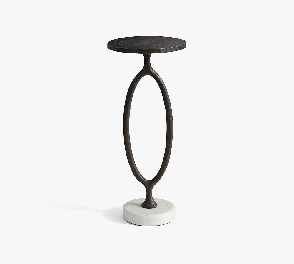 Bodhi Round Metal Accent Table, Bronze - Image 0