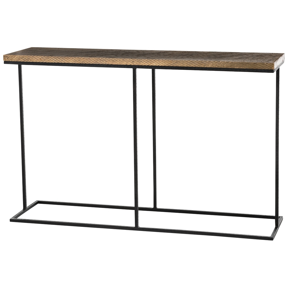 Arteriors Home Nixon 52" Wide Black and Brass Console Table - Style # 94M82 - Image 0