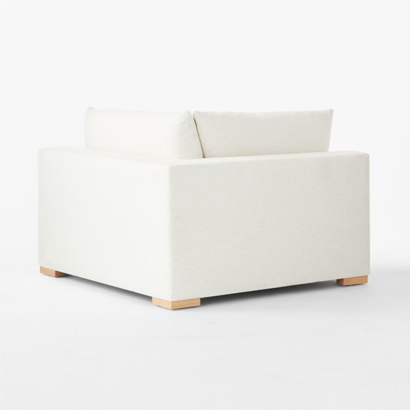 Deseo White Performance Fabric Deep Depth Corner Chair - Image 4
