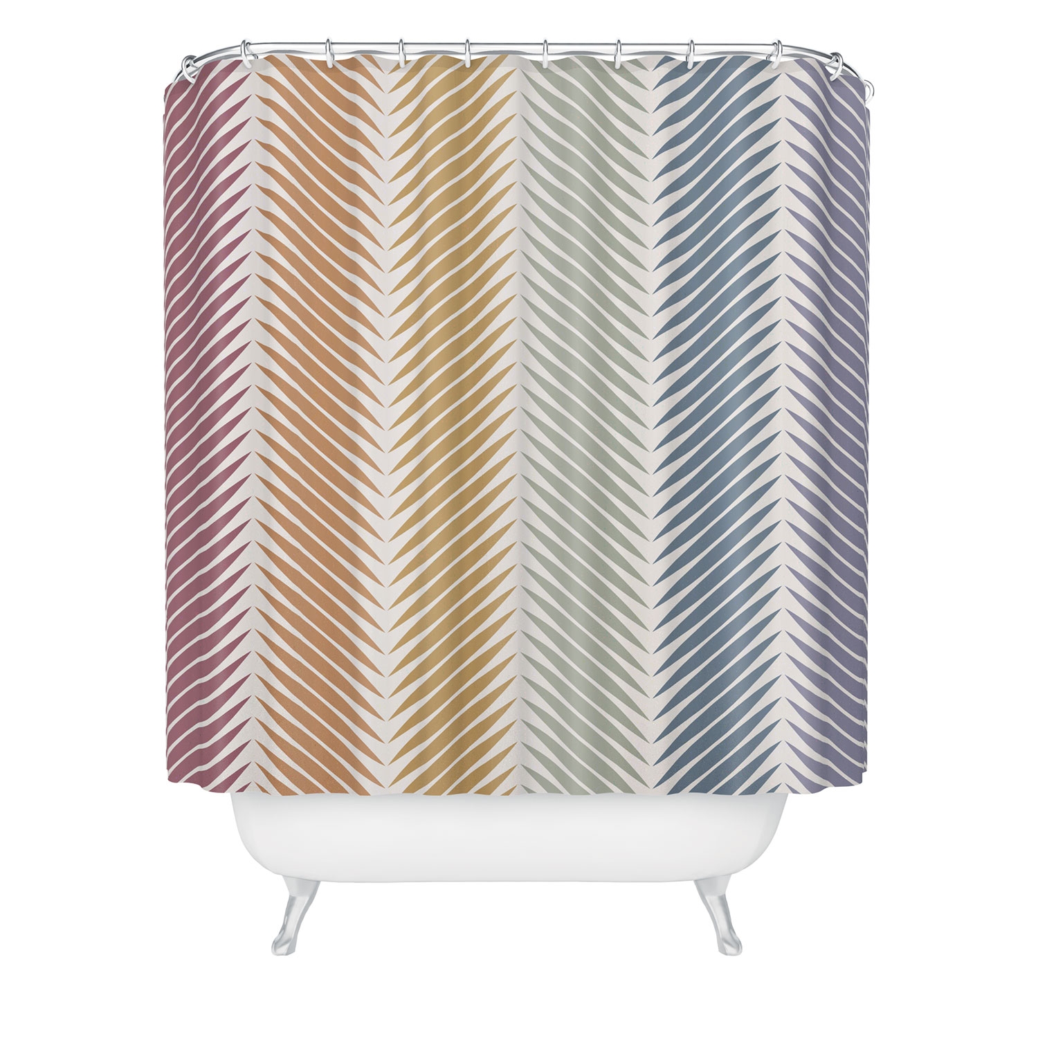 Palm Leaf Pattern Lxiv by Colour Poems - Shower Curtain Standard 71" x 74" - Image 0