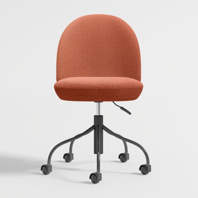 Musetta Upholstered Orange Kids Desk Chair - Image 4