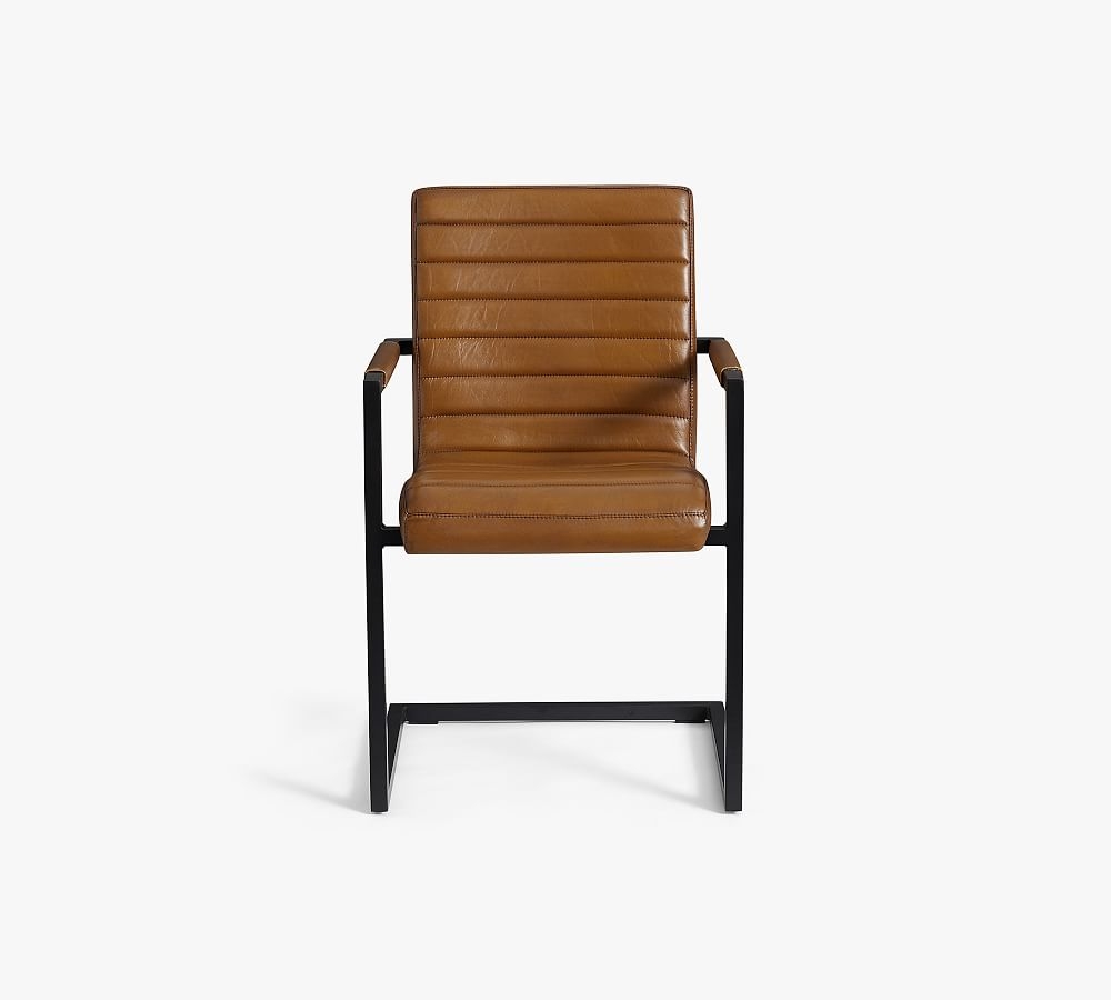 Sabina Leather Desk Chair, Camel - Image 4