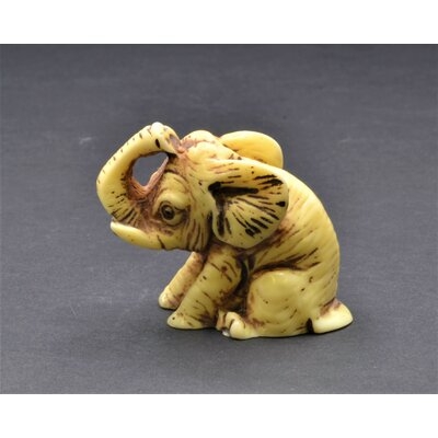 Ahni Hand Carfted Circus Elephant Netsuke Figurine - Image 0