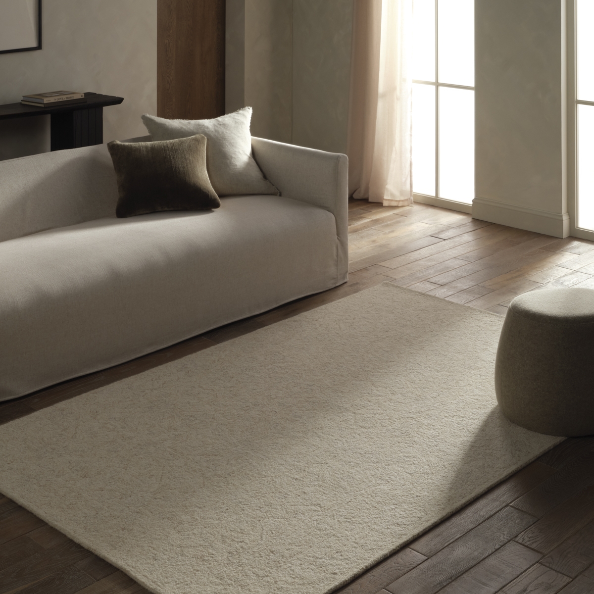 Arlette PRO10 Handmade Vintage Look Tan and White Area Rug (5'x8') - Image 4