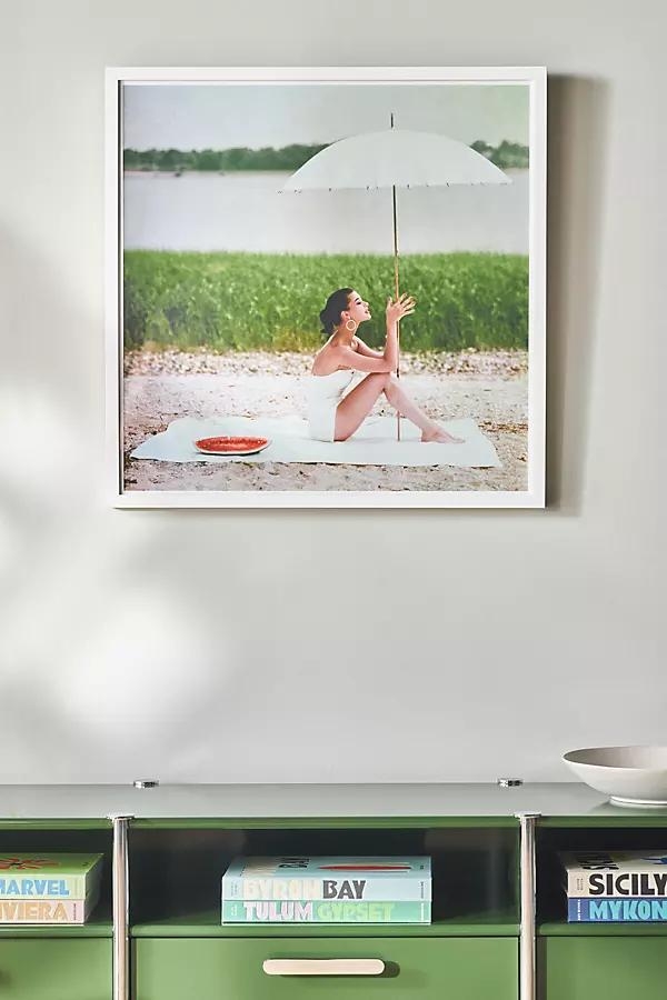 Girl with White Parasol Wall Art - Image 0